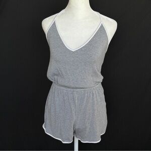Forever 21 White Trim Roller Dolphin Short Romper Halter